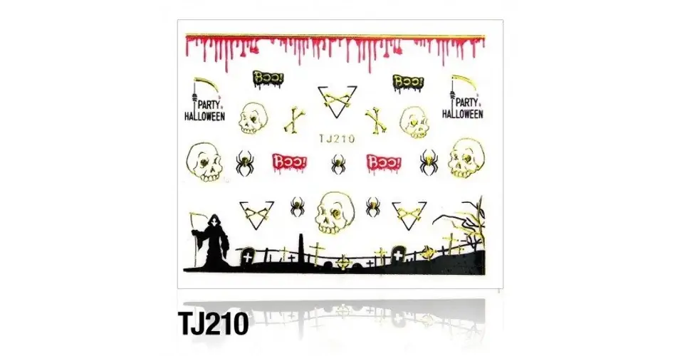 Körömmatrica TJ-210 (arany) Halloween Azonnal elérhető