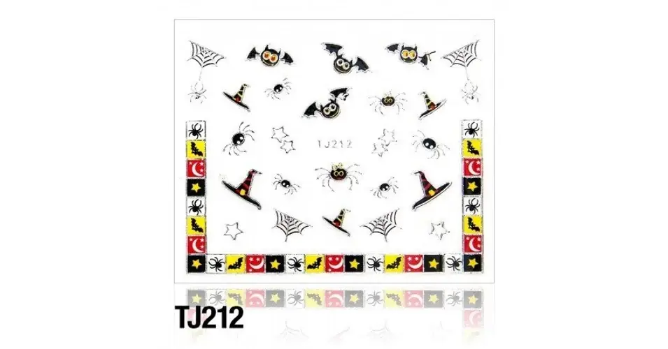 Különleges ajánlat Körömmatrica TJ-212 (ezüst) Halloween