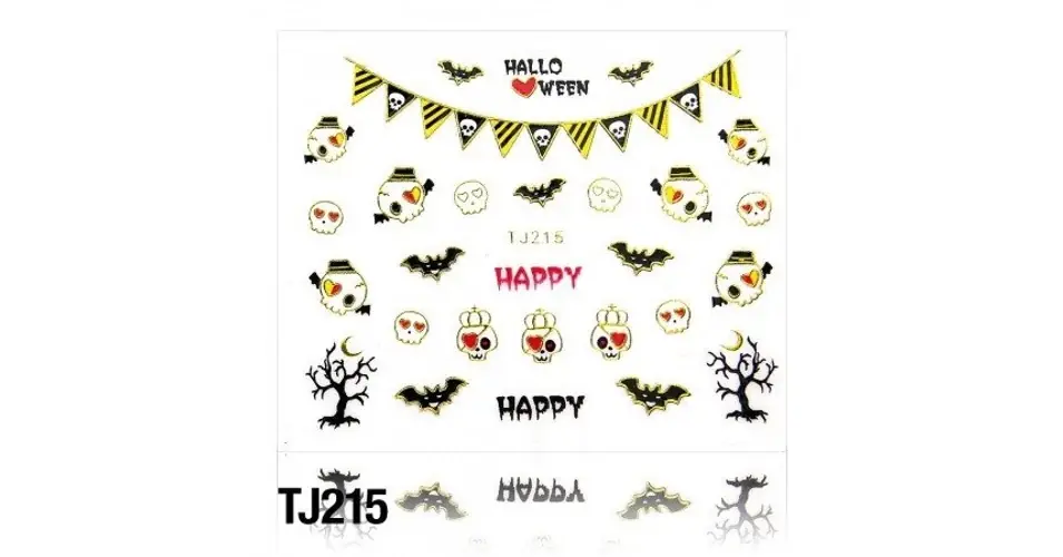 Körömmatrica TJ-215 (arany) Halloween Kedvezményes ár