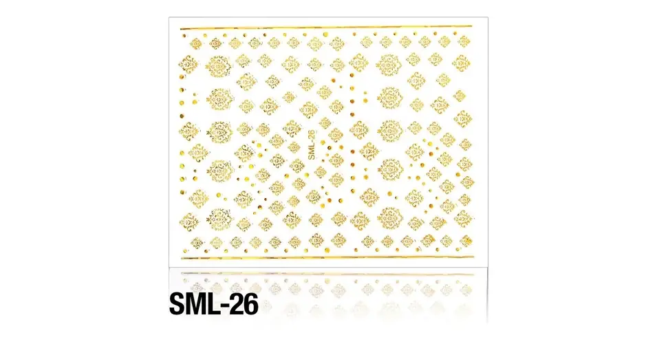 Gyors kiszállítás Körömmatrica SML-26 (arany)
