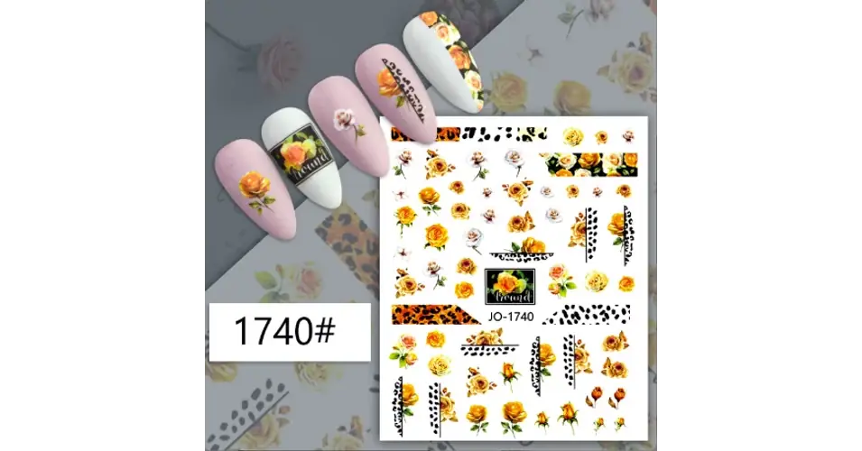 Körömmatrica - JO-1740 virág Gyors szállítás