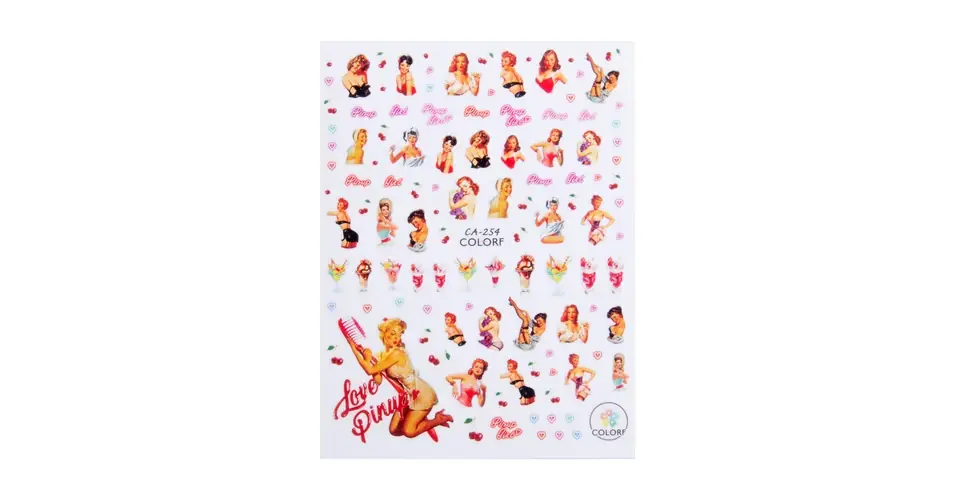 Bestseller Körömmatrica CA-254 Pin-Up