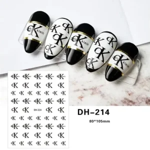 Prémium Körömmatrica - DH-214 black fashion