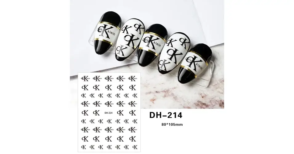 Prémium Körömmatrica - DH-214 black fashion