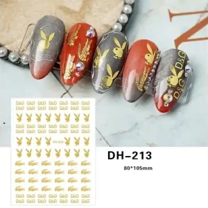 Körömmatrica - DH-213 gold fashion Olcsó