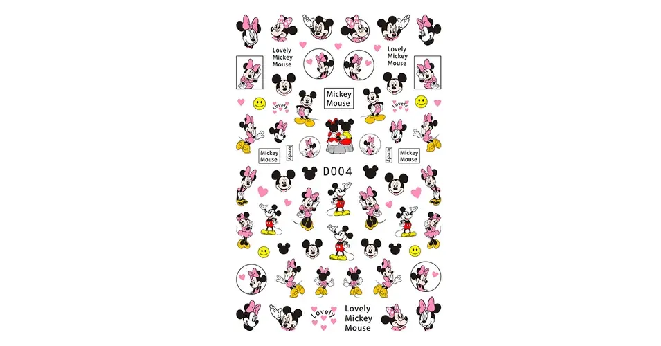 Legnépszerűbb Körömmatrica - D004 Mickey egér