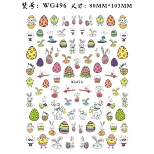 Körömmatrica - WG496 húsvét Bestseller