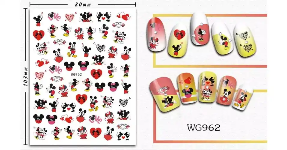 Körömmatrica - WG962 Mickey Love Csak ma