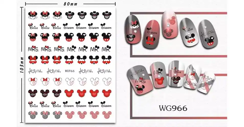 Expressz kézbesítés Körömmatrica - WG966 Mickey