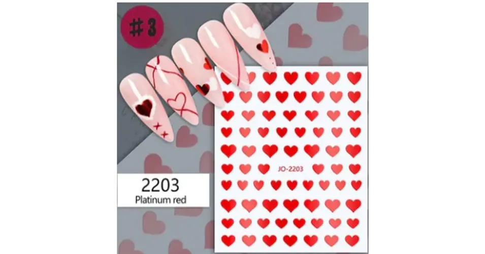 Kihagyhatatlan ajánlat Körömmatrica - JO-2203 Love Valentin red