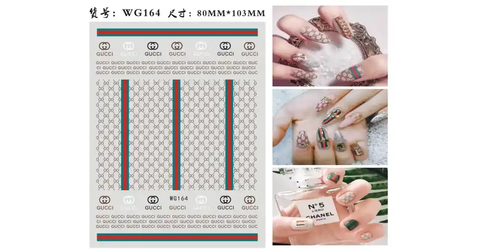 Biztonságos fizetés Körömmatrica - WG164 Fashion
