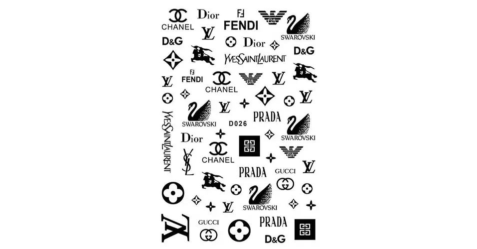 Expressz kézbesítés Körömmatrica - D026 Fashion black