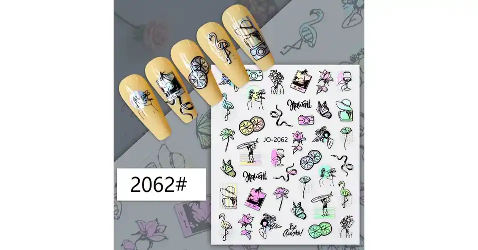 Olcsó Körömmatrica - JO-2062 hologrammos