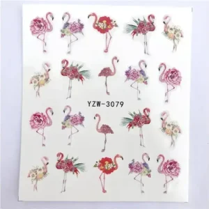 Körömmatrica - YZW-3079 flamingó Gyors kiszállítás