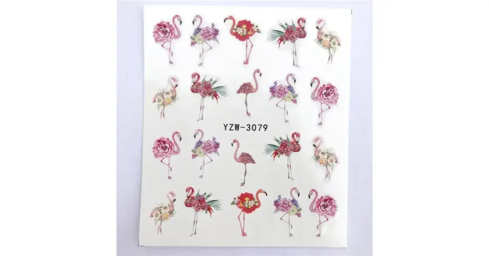 Körömmatrica - YZW-3079 flamingó Gyors kiszállítás