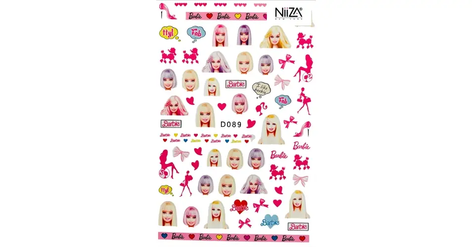 Körömmatrica - D089 Barbie Vedd meg most