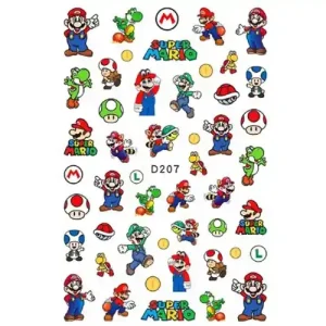 Azonnali szállítás Körömmatrica - D207 Supar Mario