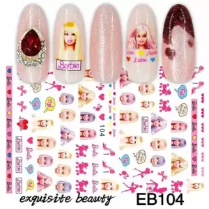 Gyors szállítás Körömmatrica - EB104 Barbie