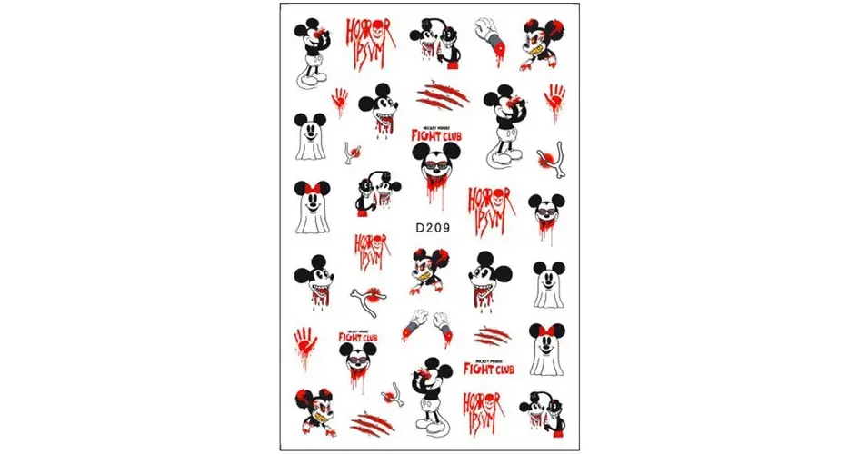 Expressz kézbesítés Körömmatrica - D209 Halloween Mickey