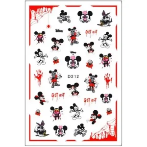 Alacsony ár Körömmatrica - D212 Halloween Mickey