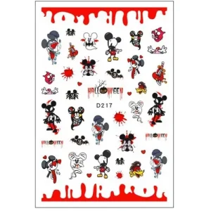 Vásárlói kedvenc Körömmatrica - D217 Halloween Mickey