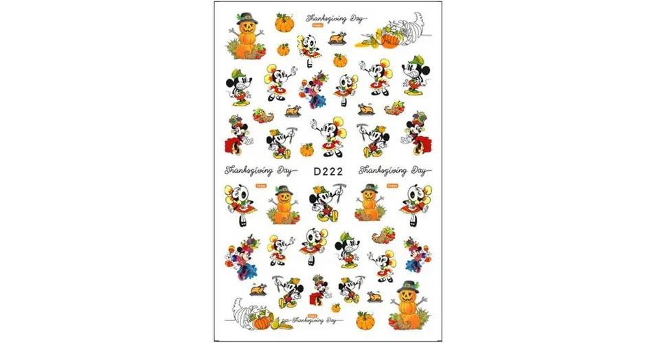 Azonnal elérhető Körömmatrica - D222 Halloween Mickey ősz
