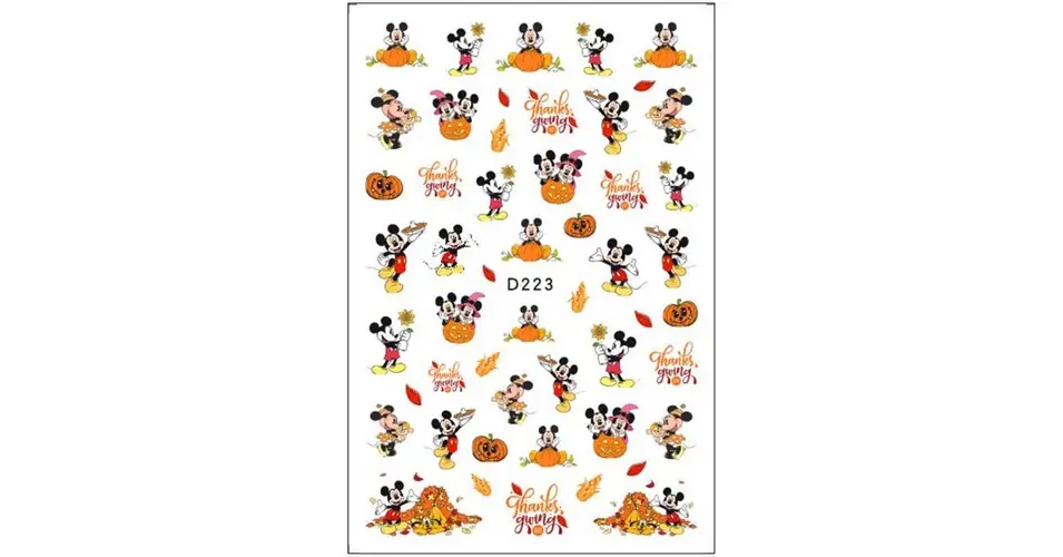 Rendeld meg most Körömmatrica - D223 Halloween Mickey ősz