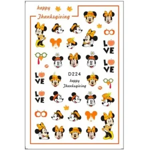 Expressz szállítás Körömmatrica - D224 Halloween Mickey ősz