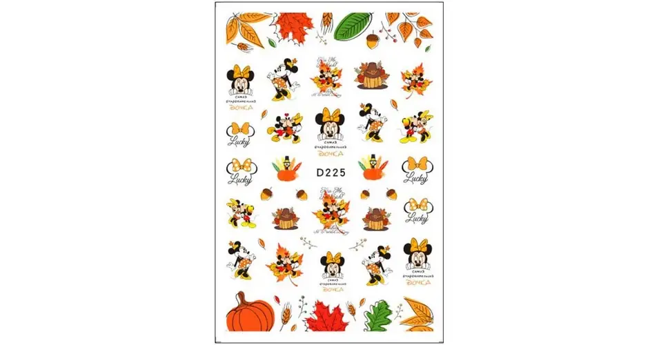 Körömmatrica - D225 Halloween Mickey ősz Kedvezményes ár