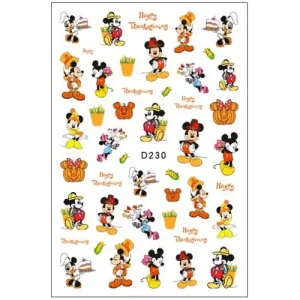 Körömmatrica - D230 Halloween Mickey ősz Csak ma