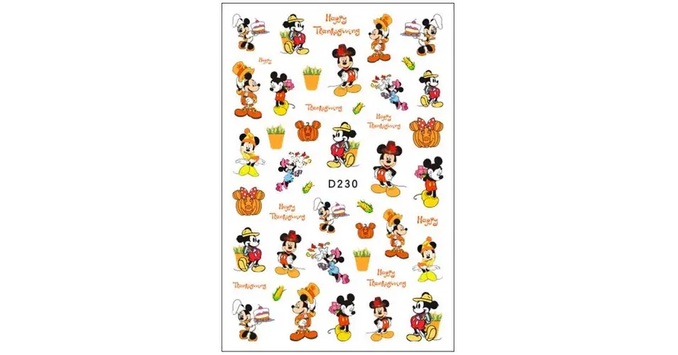 Körömmatrica - D230 Halloween Mickey ősz Csak ma