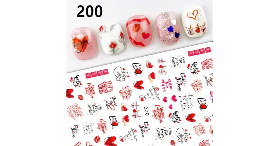 Körömmatrica - 200 Valentin Kedvezményes ár
