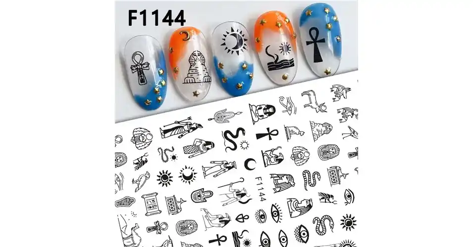 Csak ma Körömmatrica - F1144 motívumok fáraó black
