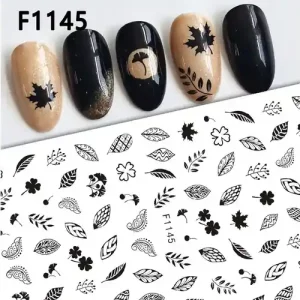Vedd meg most Körömmatrica - F1145 falevél black