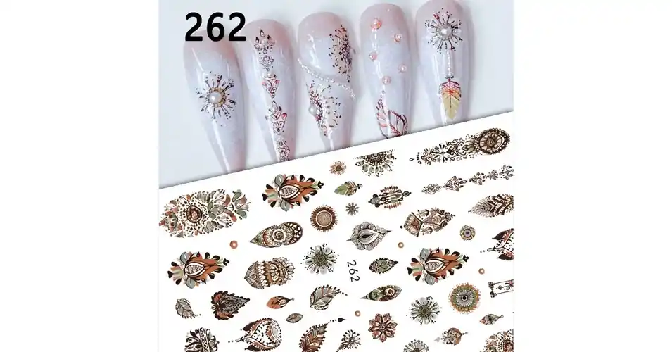 Körömmatrica - 262 őszi virág Expressz kézbesítés
