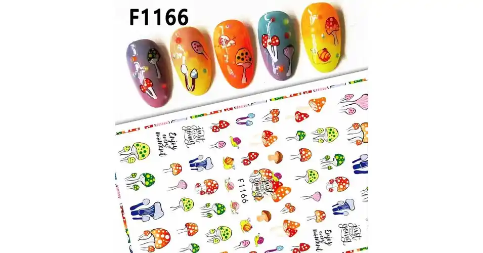 Körömmatrica - F1166 ősz gomba Prémium