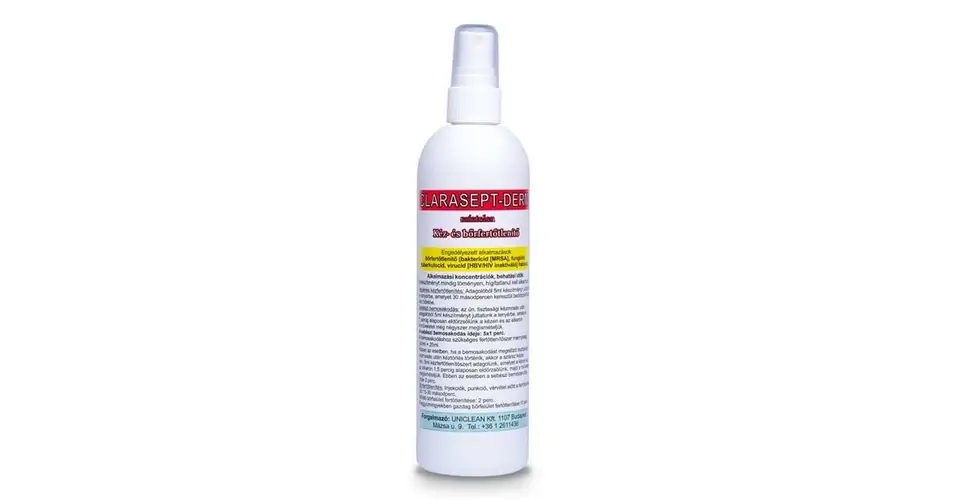 Újdonság Clarasept-DERM színtelen kéz- és bőrfertőtlenítő szer 250 ml