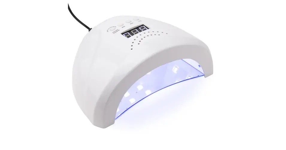 Legjobb ár 48W UV/LED lámpa fém talpas digitális kijelzővel fehér