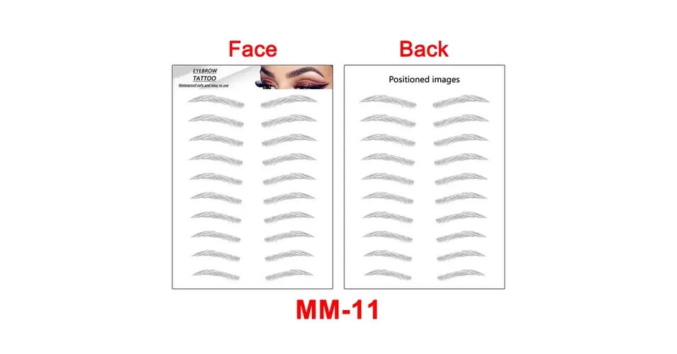 Szemöldök sablon tetoválás MM-11 Csak ma