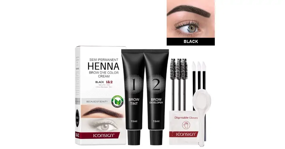 Szempilla és szemöldök festék HENNA TINT - Black - 30ml Kihagyhatatlan ajánlat