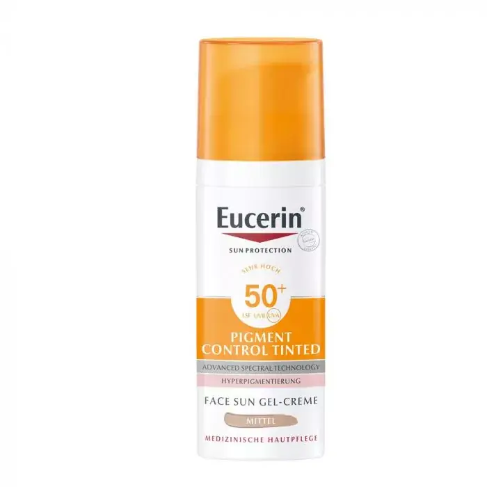 EUCERIN Sun Pigment Control színezett napozókrém arcra FF50+ medium (50ml) Nézd meg most