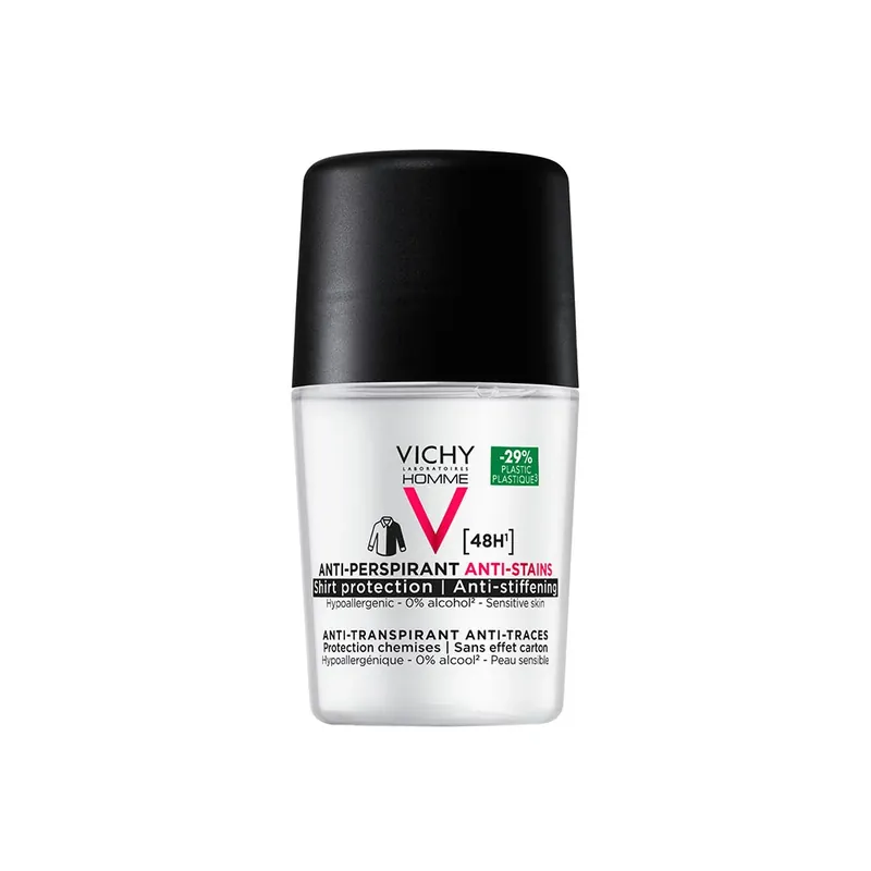 VICHY Homme Izzadságszabályozó 48H foltmentes golyós dezodor (50ml) Biztonságos vásárlás