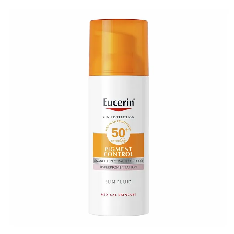 Újdonság EUCERIN Sun Pigment Control napozó fluid arcra SPF50+ (50ml)