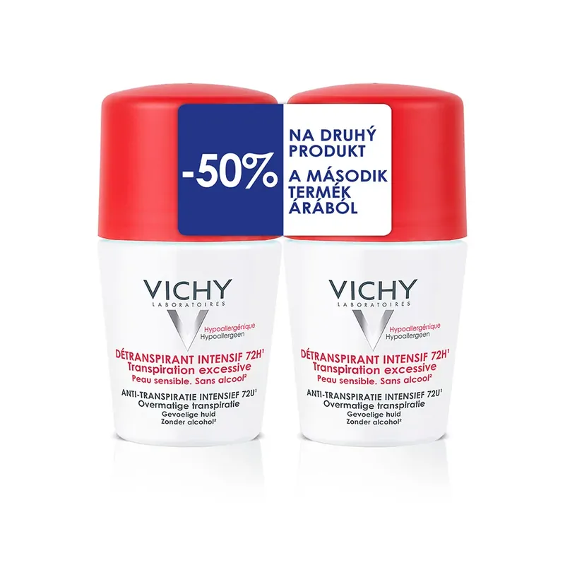 VICHY Stress Resist izzadságszabályozó golyós dezodor 72 órás duopack (2x50ml) Alacsony ár