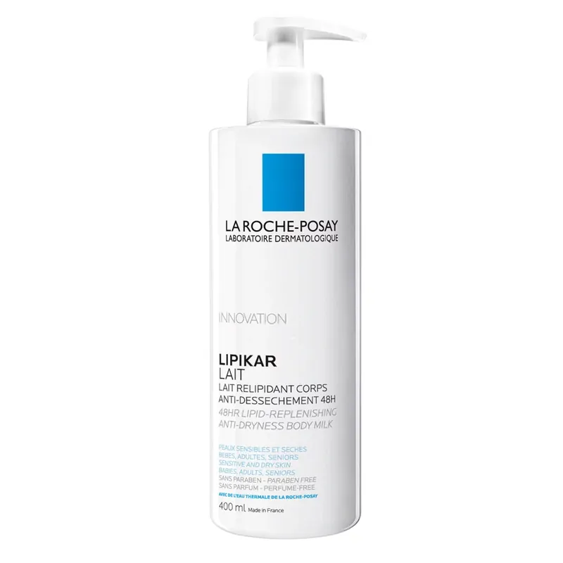 LA ROCHE-POSAY Lipikar illatmentes testápoló tej (400ml) Árcsökkenés