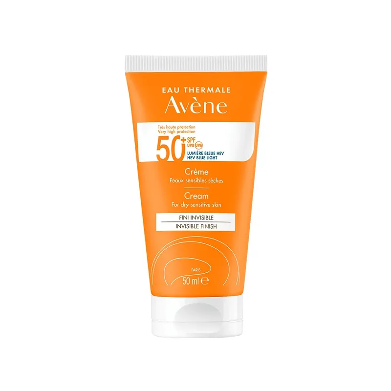 Végkiárusítás AVÈNE Suncare Napvédő arckrém száraz, érzékeny bőrre SPF50+ (50ml)