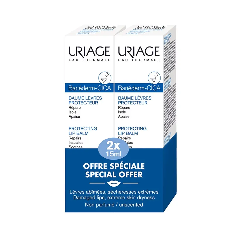 Akció URIAGE Bariéderm-Cica ajakápoló balzsam DUOPACK limitált (15ml+15ml)