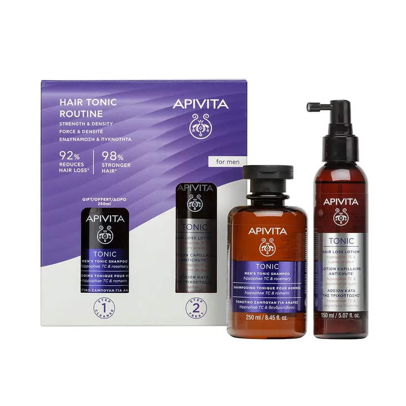 Exkluzív ajánlat APIVITA szett Hajhullás elleni Mens sampon+lotion (250ml+150ml)