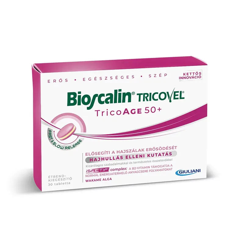 Szuper ajánlat BIOSCALIN Tricovel TricoAGE 50+ tabletta (30db)