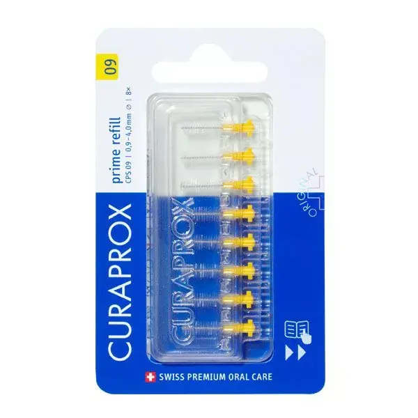 CURAPROX CPS 09 Prime utántöltő fogköztisztító kefe sárga (8db) Gyors kiszállítás